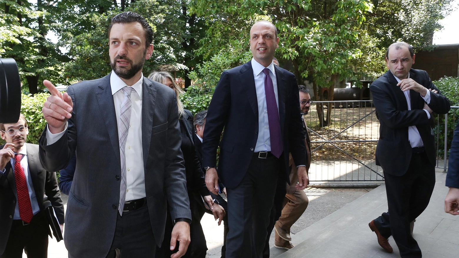 Il ministro Alfano con Gabriele Toccafondi (Marco Mori/New Press Photo)