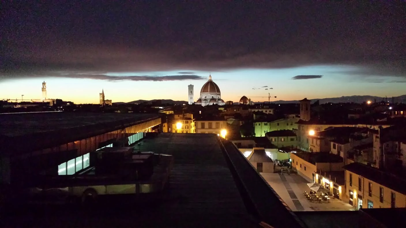 Il tramonto su Firenze dalla sede de La Nazione