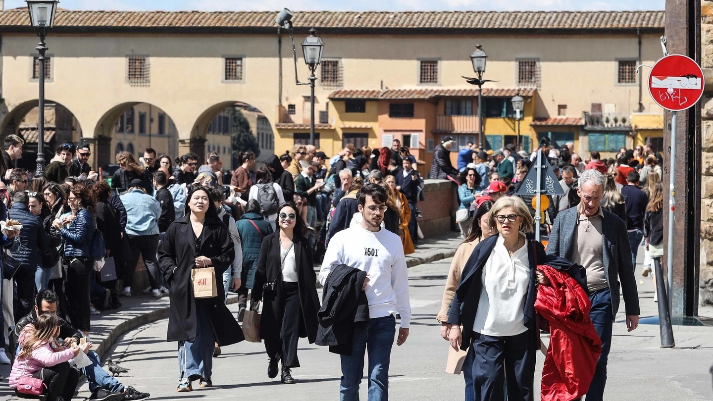 Turisti in centro a Firenze