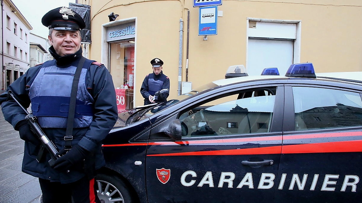 L’intervento dei carabinieri