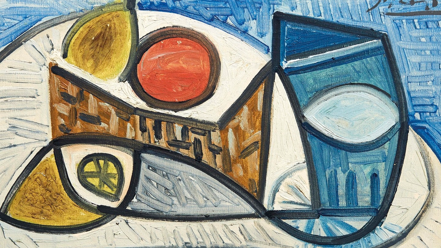 Pablo Picasso, “Nature morte au citron, à l’orange et au verre” (1944)