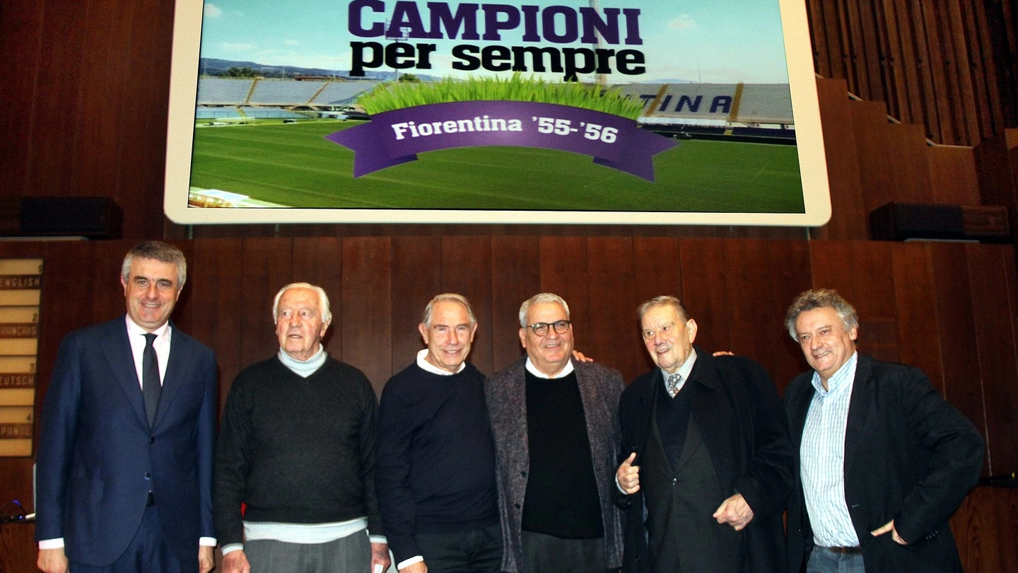 Il direttore De Robertis, Orzan, Carpanesi, Corvino, Magnini e Papini (New Press Photo)