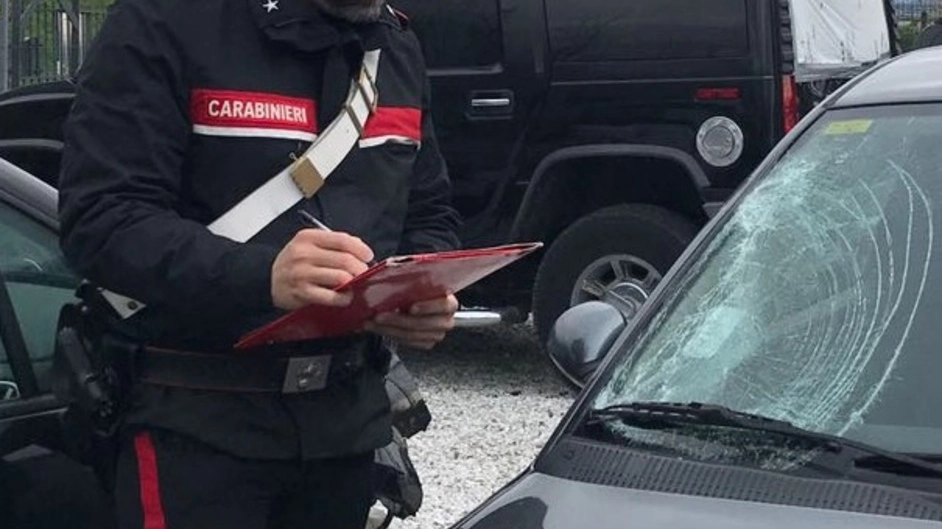 L'auto messa sotto sequestro dai carabinieri