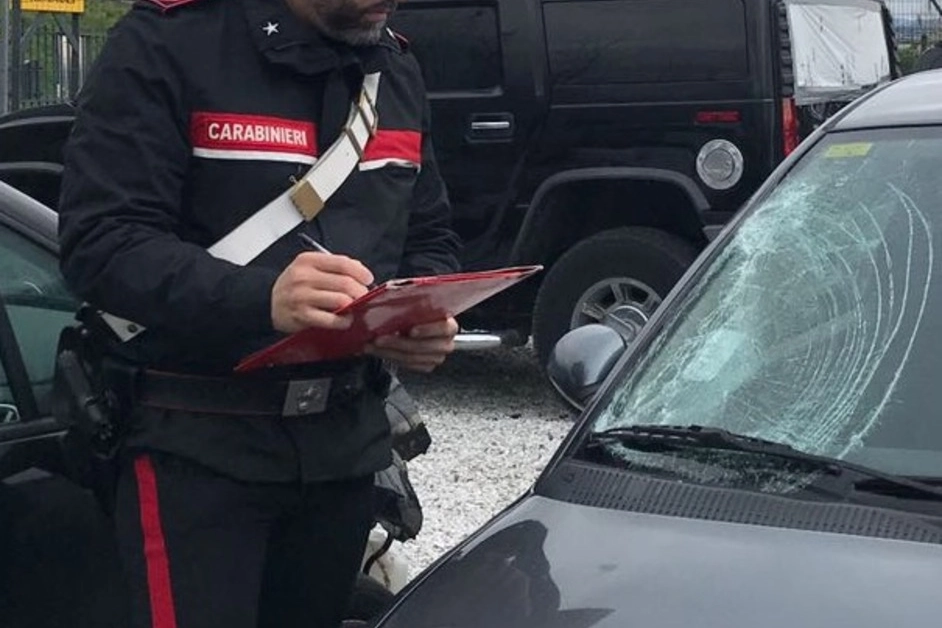L'auto messa sotto sequestro dai carabinieri