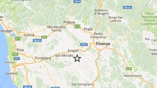 Terremoto, due lievi scosse a Castelfiorentino (Foto sito Ingv)