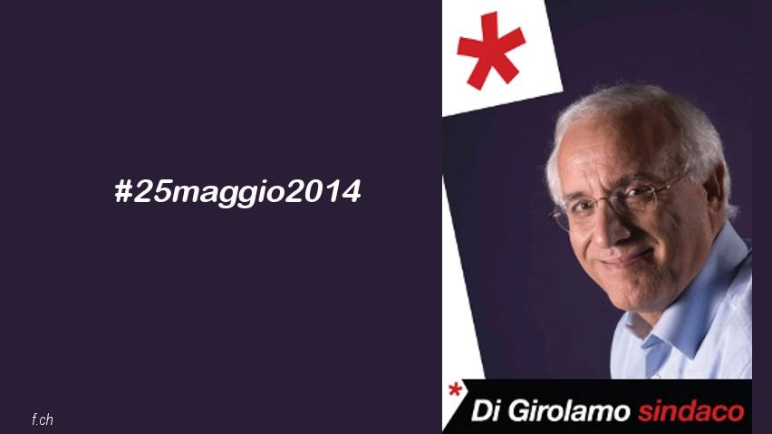 Un'immagine tratta dalle recenti elezioni amministrative, del sindaco di Terni Leopoldo Di Girolamo
