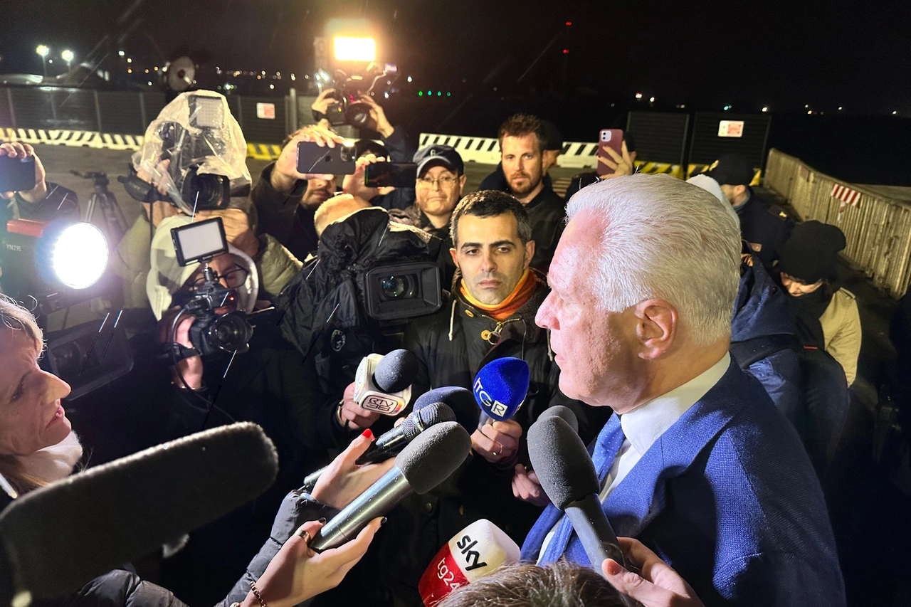 Eugenio Giani durante la conferenza stampa (Foto Novi)