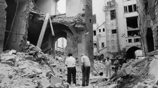 Via dei Georgofili dopo l'esplosione Via dei Georgofili dopo l'esplosione