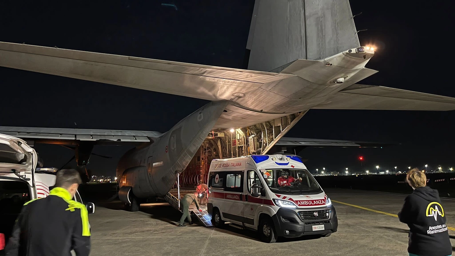 Il volo è stato effettuato dalla Brigata Aerea di Pisa che ha messo a disposizione il C-130