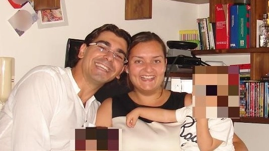 Katerina Ganeva con il marito Alessandro Calandra scomparso nel 2016