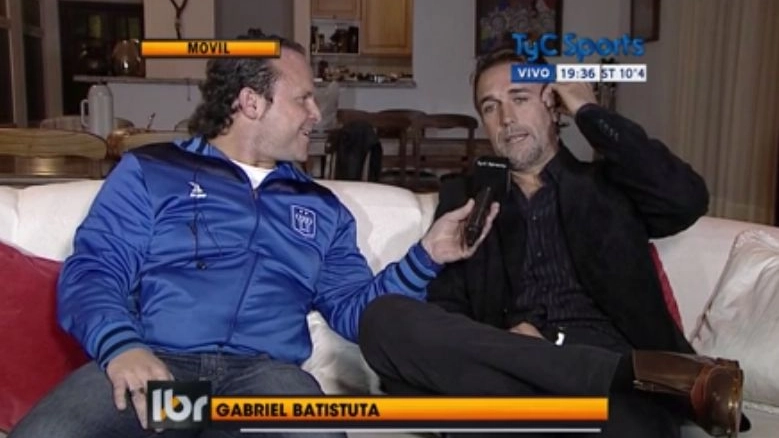 Batistuta intervistato dall'emittente argentina Tcysports