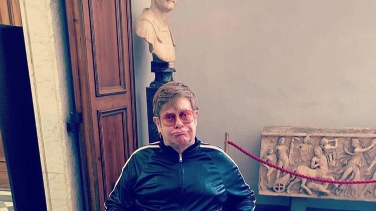 Elton John agli Uffizi 
