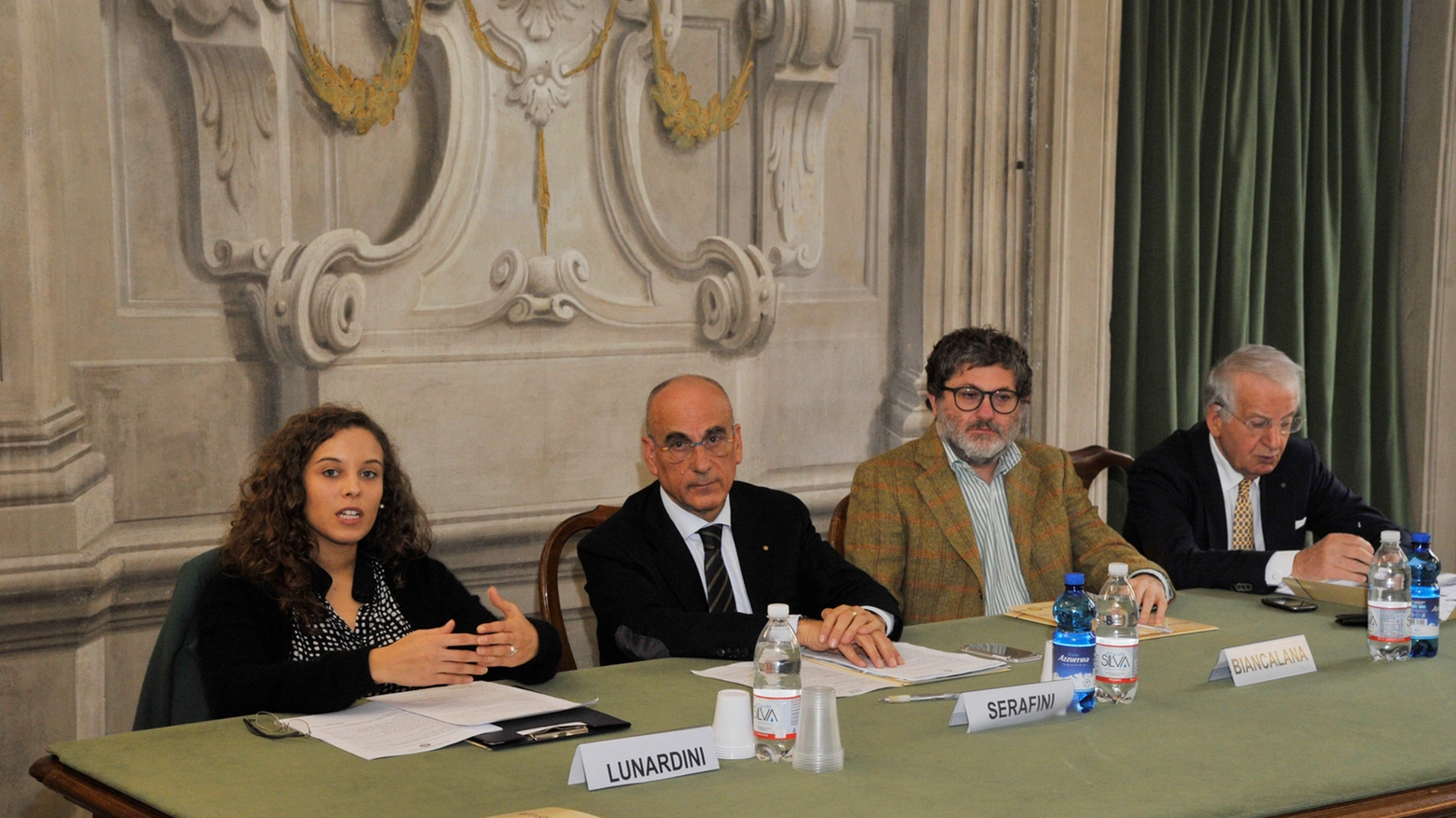 Da sinistra Elisa Varetti, Giorgio Serafini, Alessandro Biancalana e Vittorio Armani
