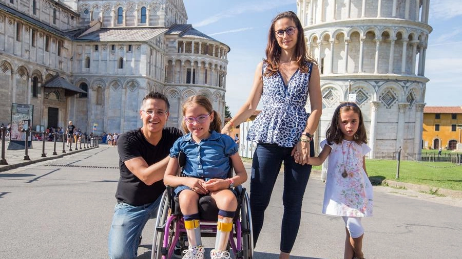 Margherita con babbo, mamma e la sorella Anna Chiara (foto Del Punta/Valtriani)