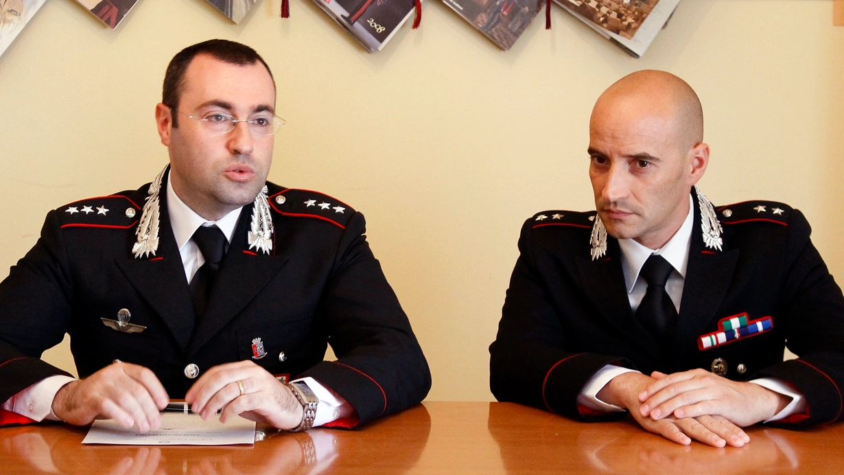  A sinistra il capitano della compagnia di Empoli Giuseppe Pontillo e il tenente Giovanni Palermo