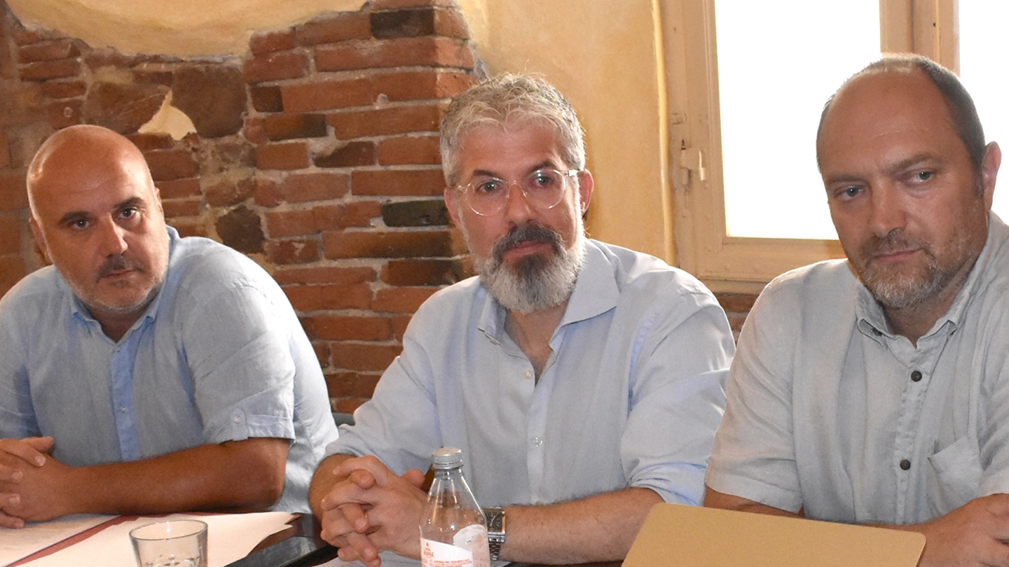 I tre esponenti dell’opposizione: Davide Bartolini (Partito Democratico), Carlo De Martis (Grosseto Città Aperta) e Giacomo Gori (Movimento Cinque Stelle)