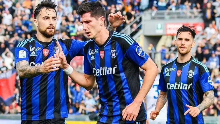Moreo esulta dopo il primo gol con la maglia nerazzurra (Foto Pisa SC) Moreo esulta dopo il primo gol con la maglia nerazzurra (Foto Pisa SC)