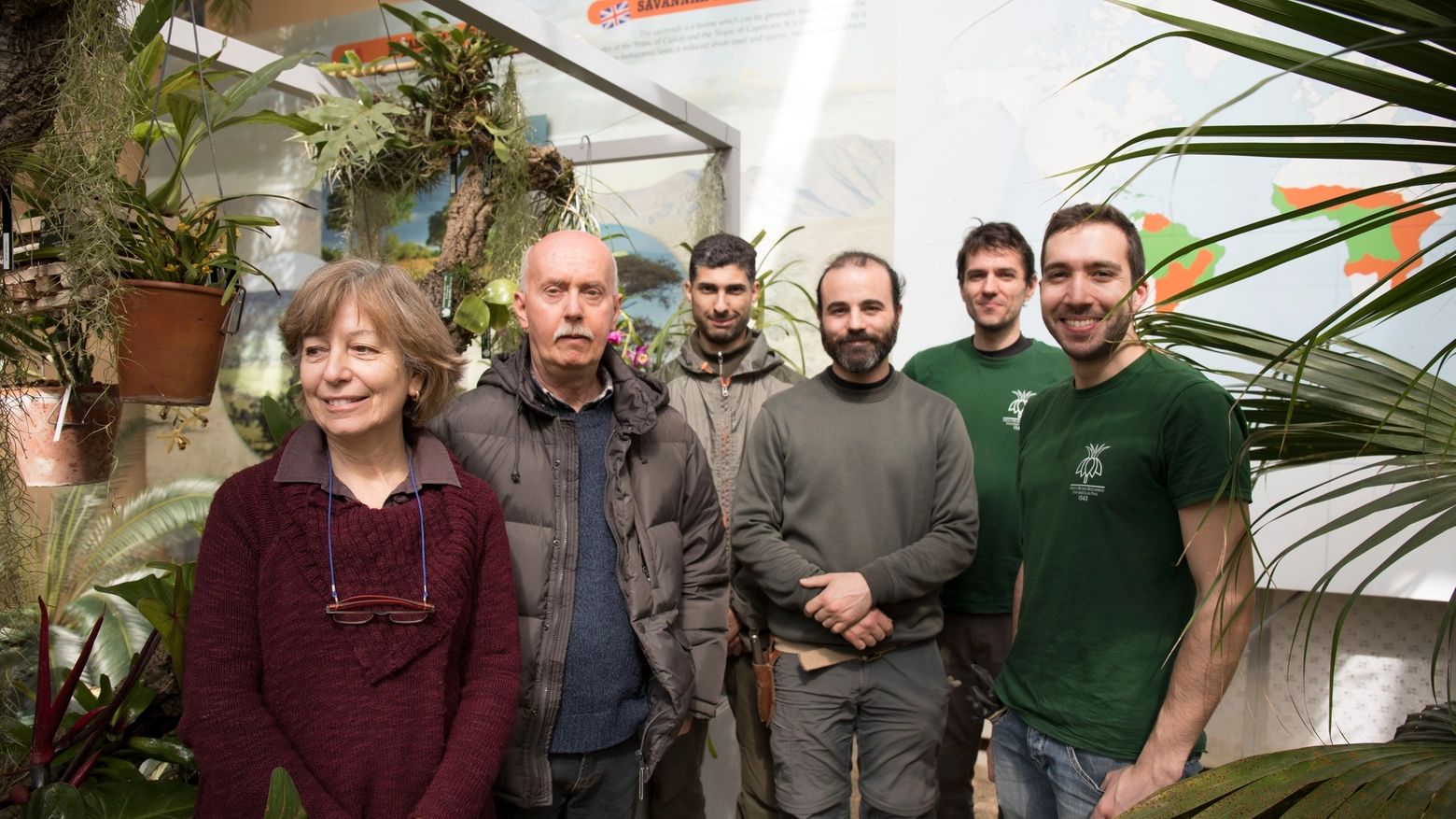 Il team di lavoro dell'Orto Botanico di Pisa