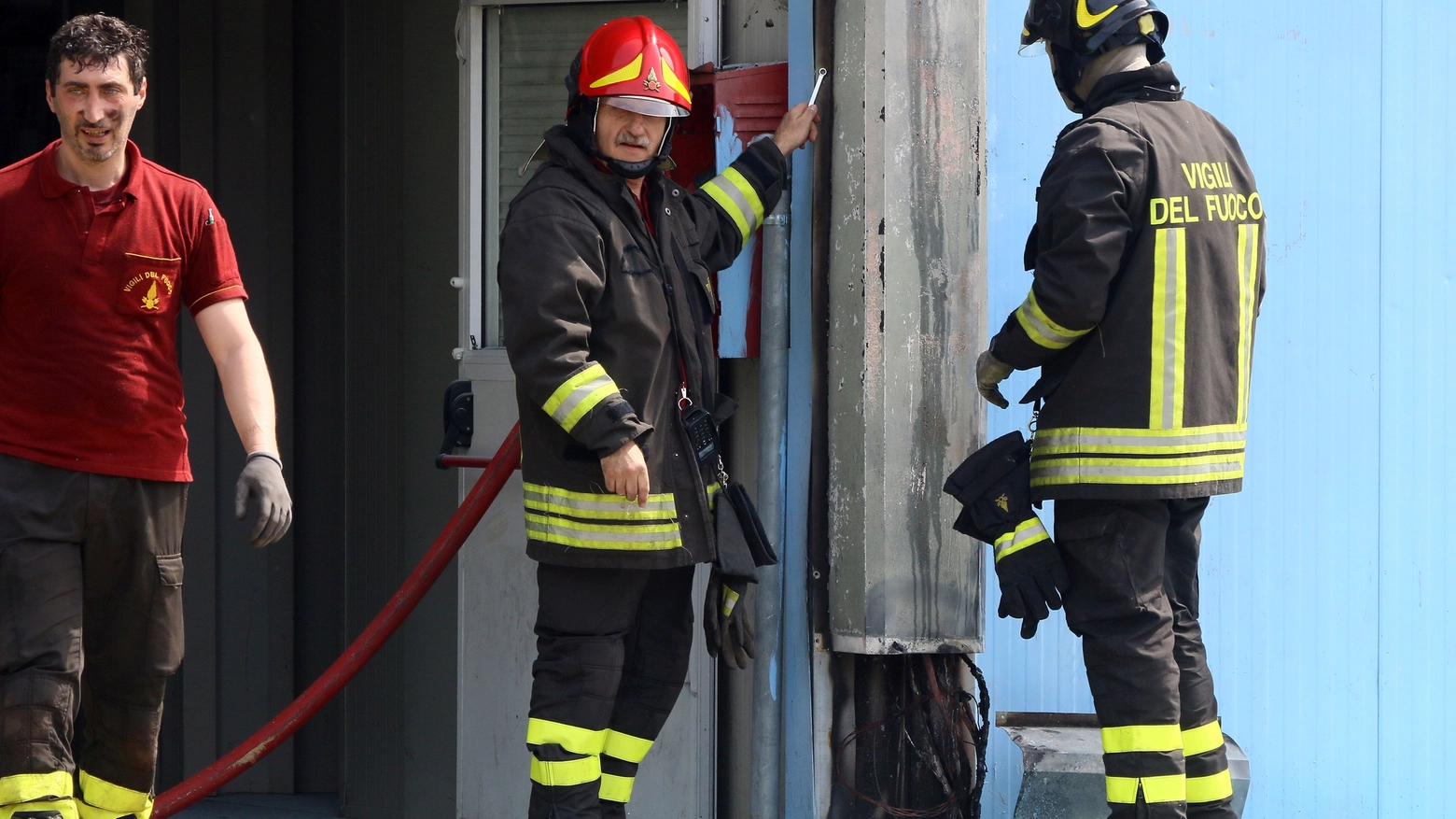 L'intervento dei vigili del fuoco a Empoli (foto Germogli)