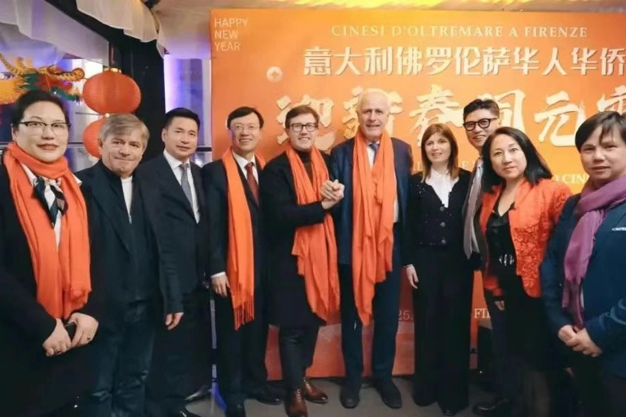 Il presidente della Regione Eugenio Giani e il sindaco di Firenze Dario Nardella alla festa per il Capodanno cinese