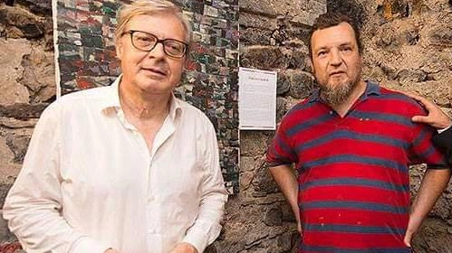 Francesco Sandrelli con Vittorio Sgarbi
