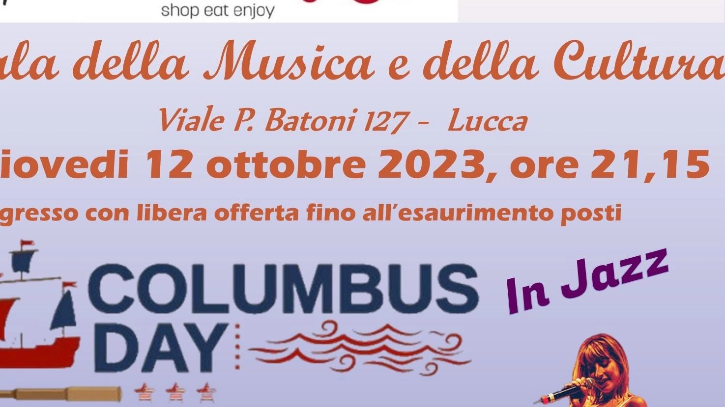 “Columbus Day“ nel segno del jazz e di Giangi Zucchini “Columbus Day“ nel segno del jazz e di Giangi Zucchini