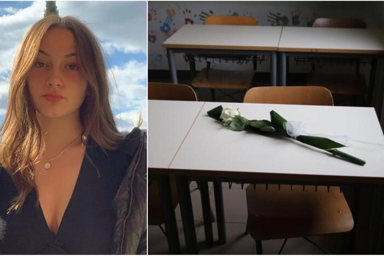 Luana Ballini e la rosa lasciata sul suo banco dai compagni di classe a Città di Castello