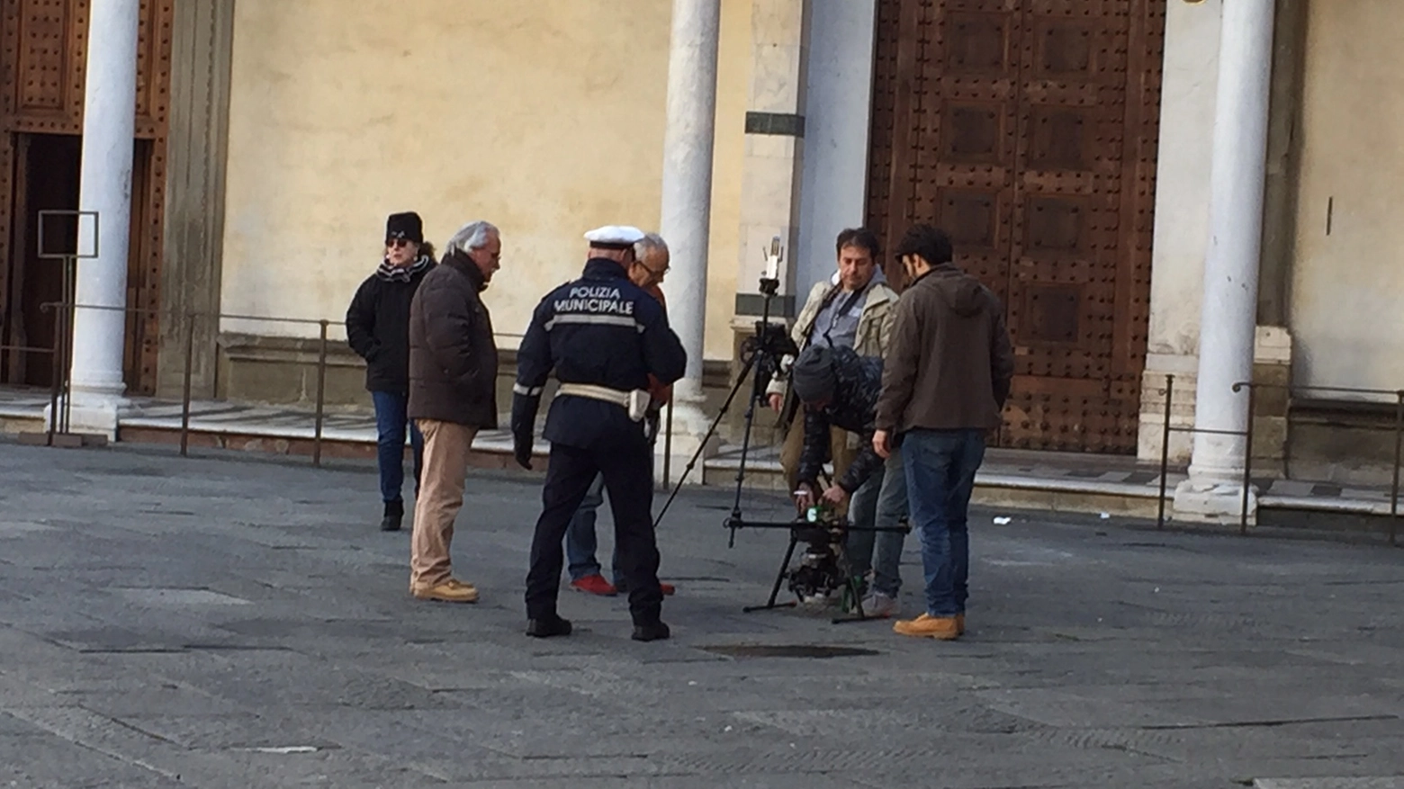 Riprese con il drone in piazza Duomo