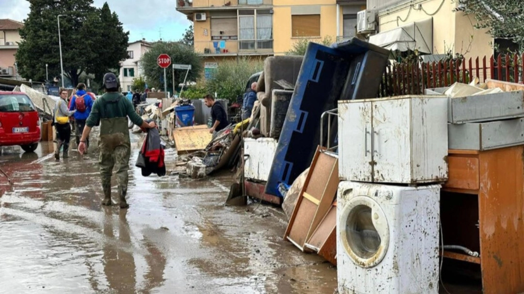 Alluvione in Toscana (foto Ansa) 