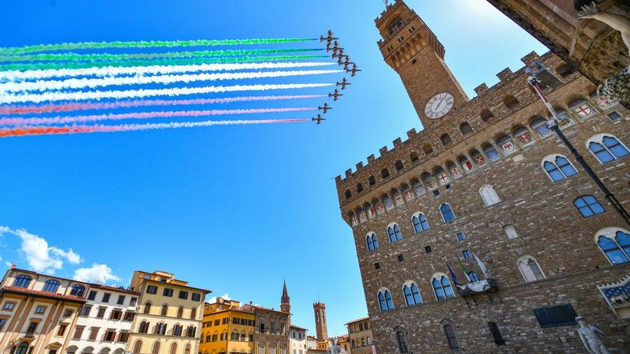 Le Frecce Tricolori a Firenze (Fotocronache Germogli)