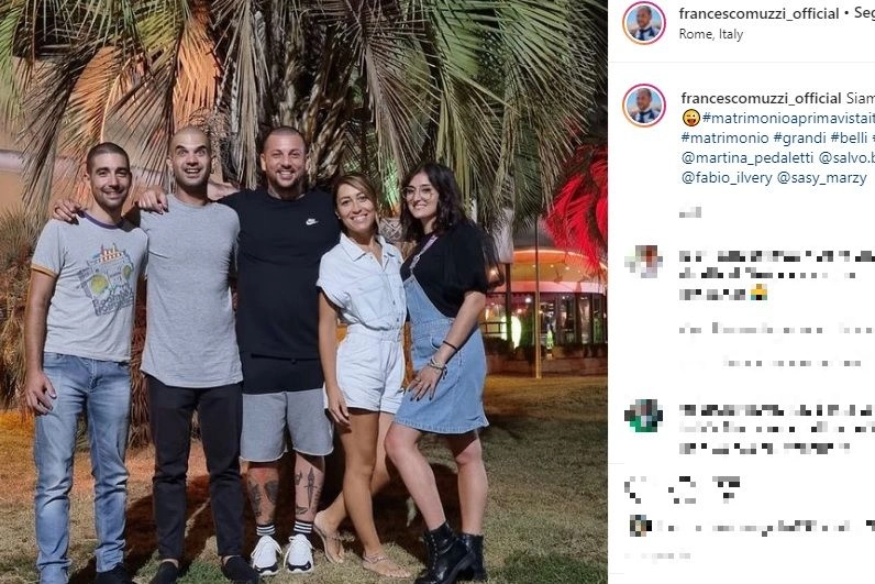 Salvo, Fabio, Francesco, Martina e Santa (Instagram Francesco Muzzi)