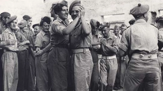 Un’immagine della festa della Liberazione dalle truppe nazifasciste nel 1944