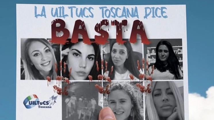 La cartolina della campagna di Ultucs contro la violenza sulle donne
