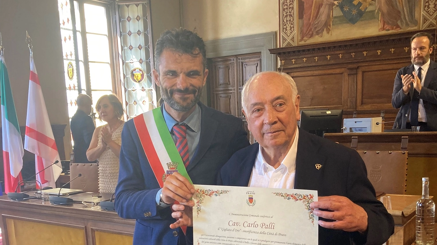 Palli col sindaco Biffoni Palli col sindaco Biffoni