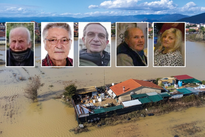 Da sinistra Alfio Ciolini, 85 anni; Antonio Tumolo, 82 anni; Gianni Pasquini, 69 anni; Antonio Madonia, 65 anni e la moglie Teresa Perrone, 70: sono cinque delle vittime dell'alluvione in Toscana