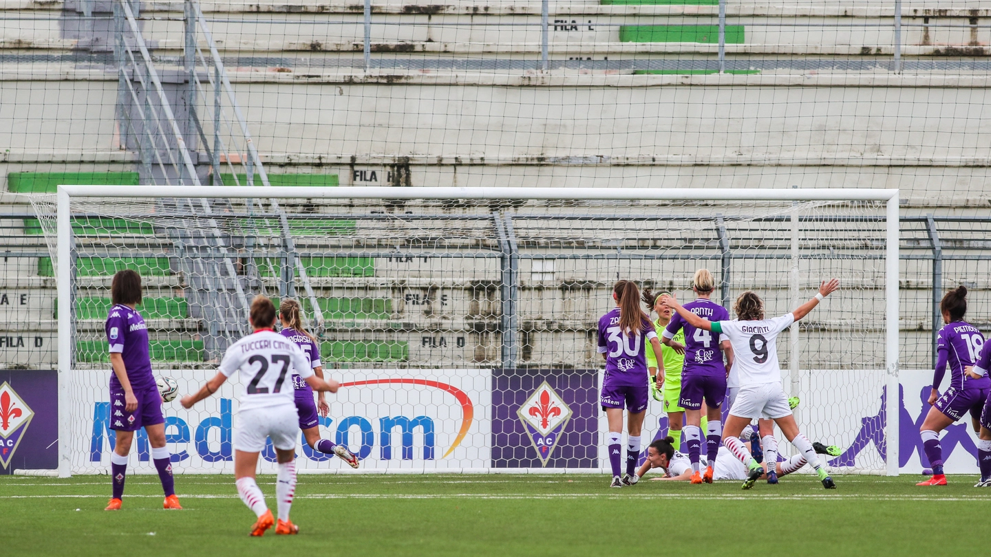 Fiorentina-Milan 0-1, il gol di Spinelli (Fotocronache Germogli)