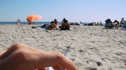 Fumo in spiaggia