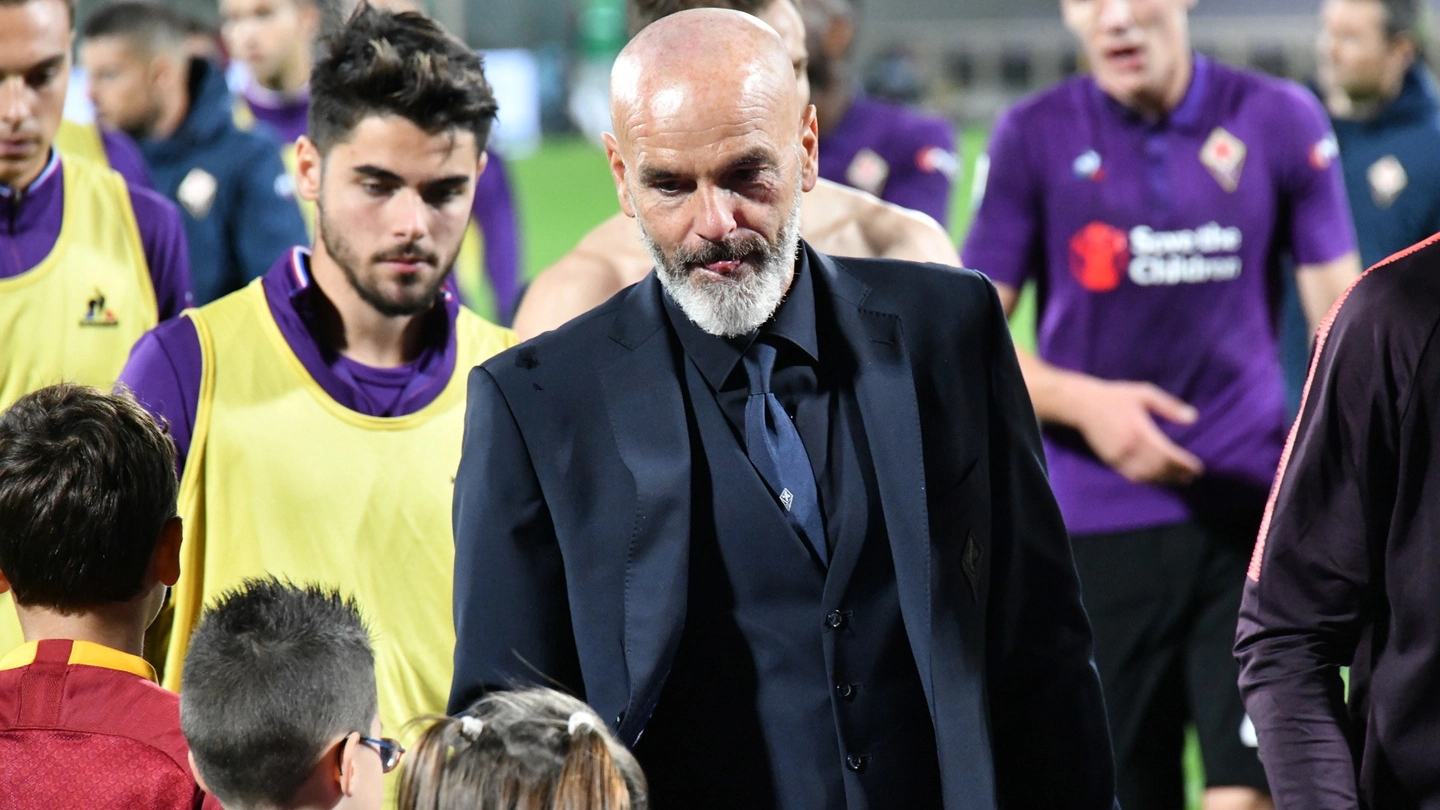 Stefano Pioli durante il match Fiorentina-Roma (Fotocronache Germogli)
