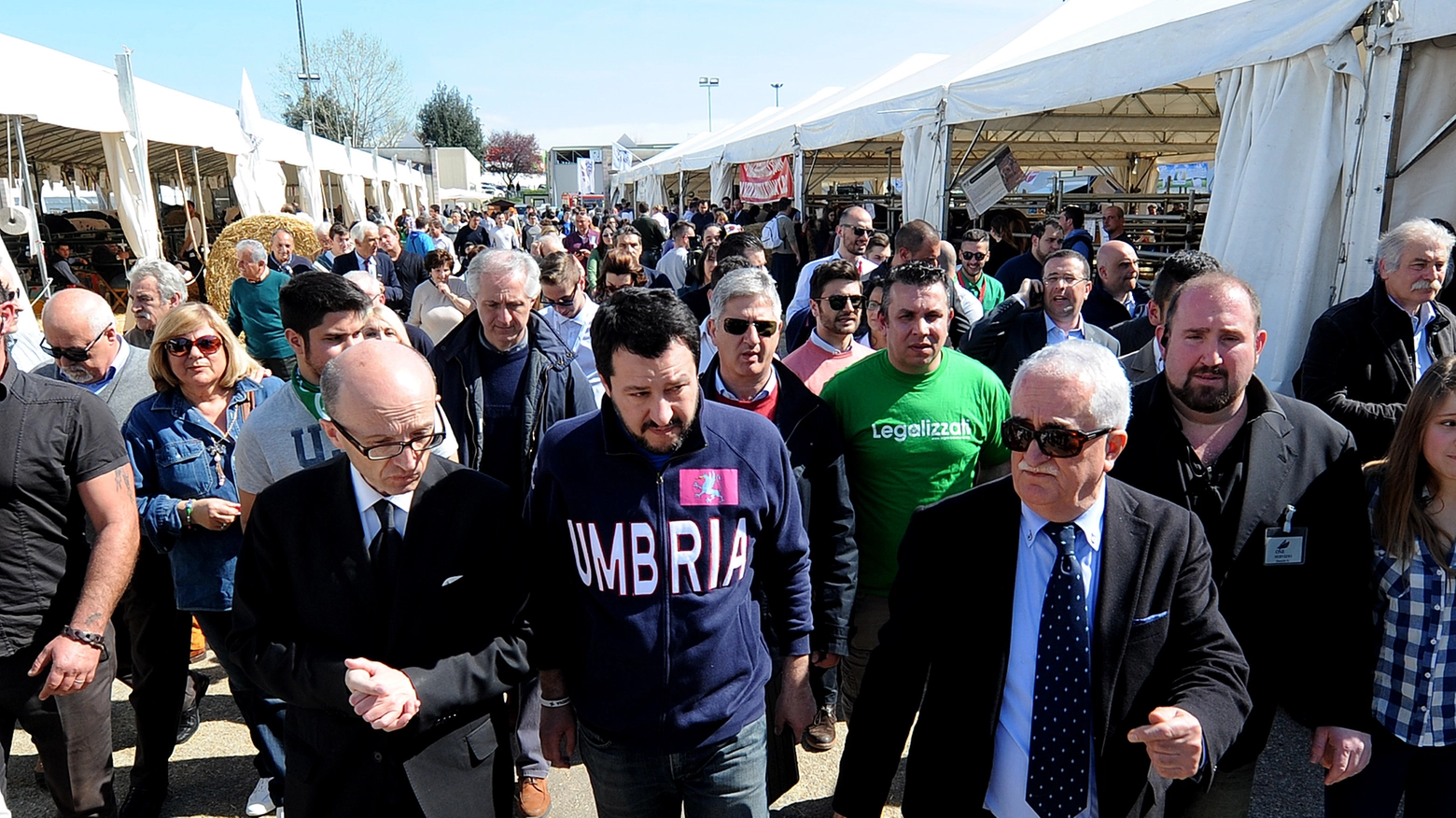 Matteo Salvini in visita a Spoleto (Crocchioni)