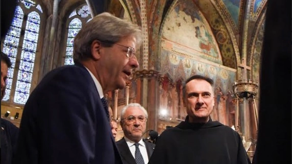 Il presidente del Consiglio Gentiloni ad Assisi