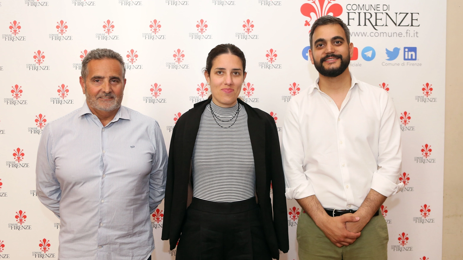 Da sin. Marco Ceccantini (Presidente Uisp Firenze), Ilaria Orlando (presidente Centro Storico Lebowski) e l'assessore Cosimo Guccione Da sin. Marco Ceccantini (Presidente Uisp Firenze), Ilaria Orlando (presidente Centro Storico Lebowski) e l'assessore Cosimo Guccione