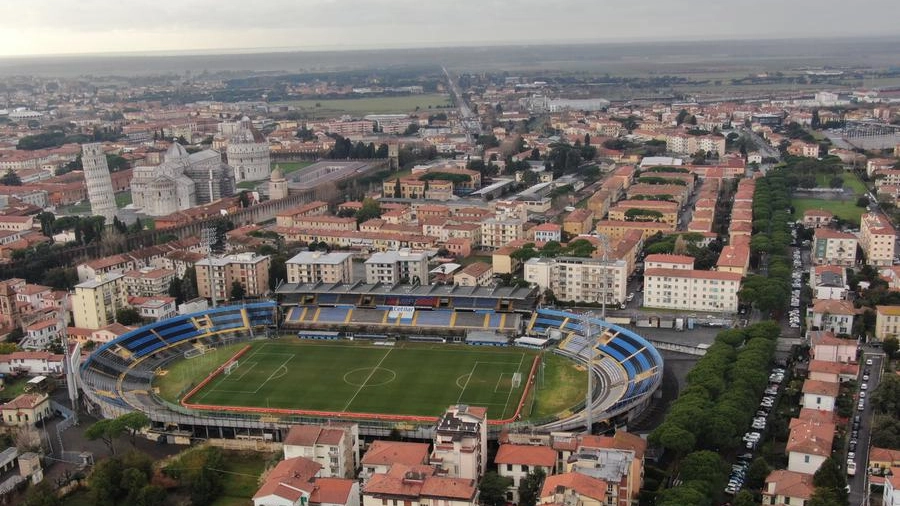 Una foto dell’Arena dall’alto gentilmente concessa dal Comune di Pisa
