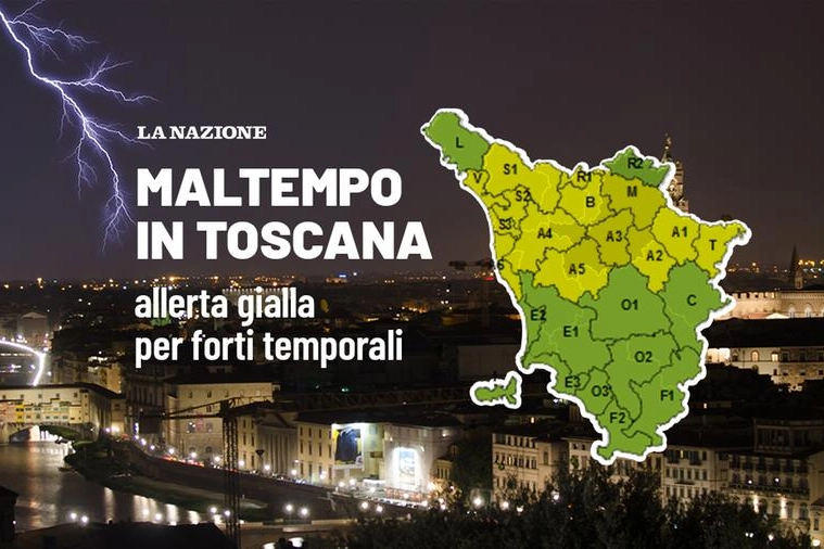 Allerta meteo gialla in Toscana