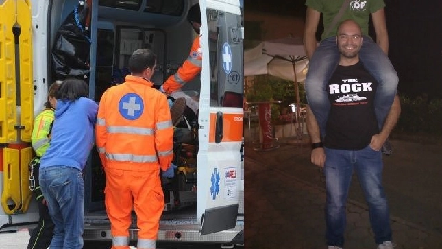 Un'ambulanza e Giacomo Parati