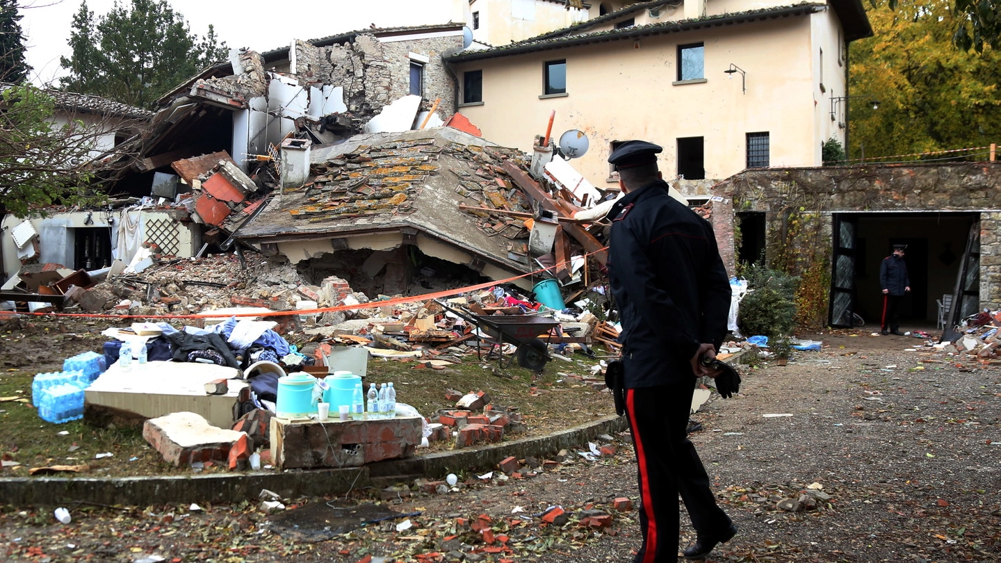 La villetta esplosa a Bagno a Ripoli (foto Germogli)