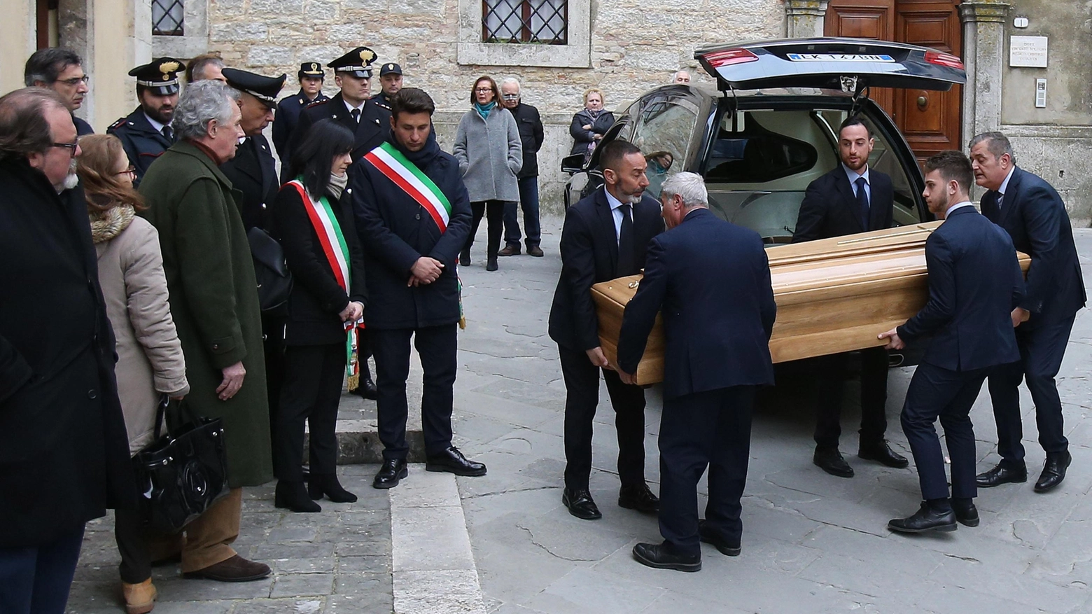 San Casciano dei Bagni, i funerali di Pansa (Foto Dipietro)