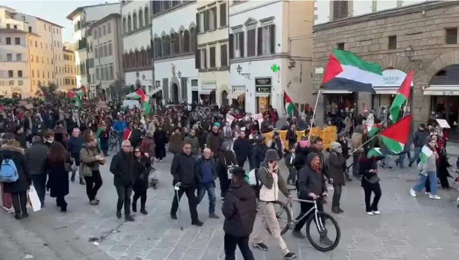 Firenze, in 500 al corteo per la Palestina