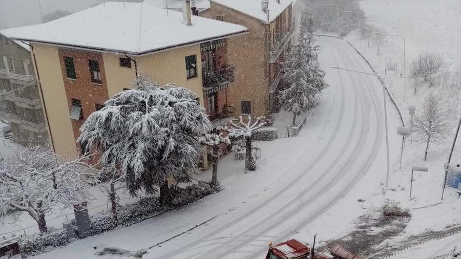 Copiosa nevicata a Chianciano Terme