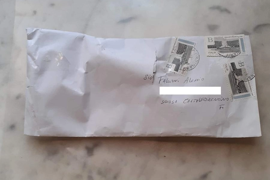 La busta inviata al sindaco