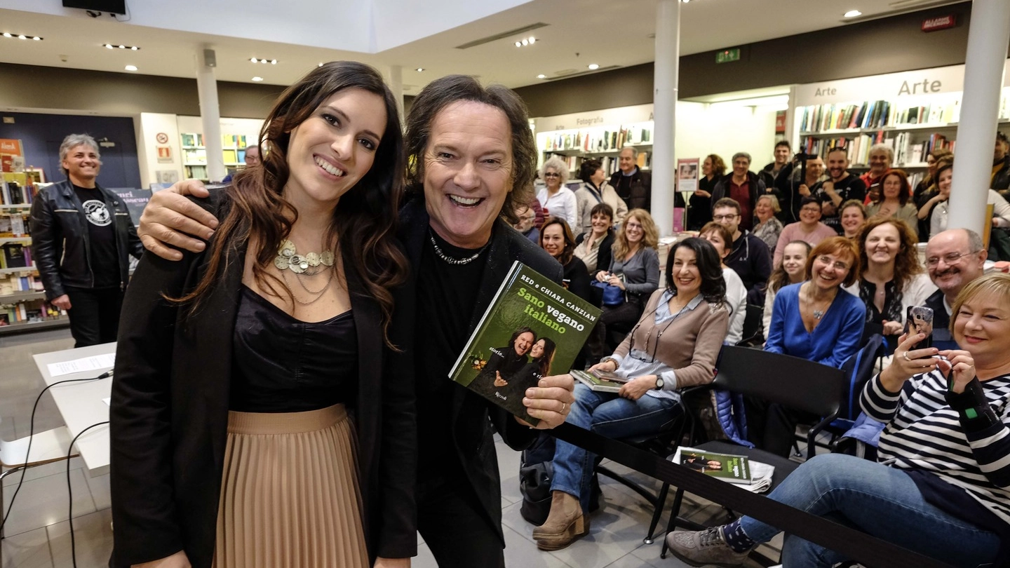 Red e Chiara Canzian presentano il libro "Sano vegano italiano"  Cabras/New Pressphoto